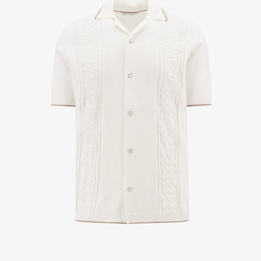 Brunello Cucinelli Man Polo Shirt Man White Polo Shirts