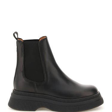 Ganni leather chelsea boots