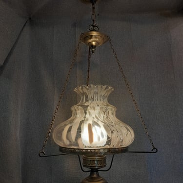 Vintage Oil Lamp Chandelier