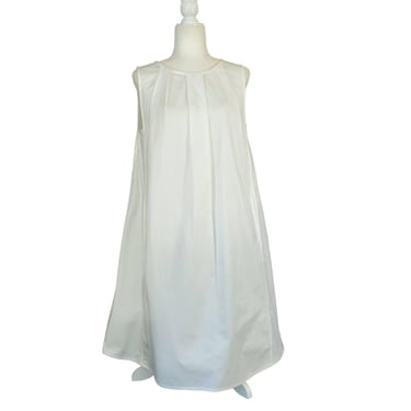 NEW! Lucy Wild White Shift Dress Sleeveless Frock 100% Cotton Designer SZ Med 