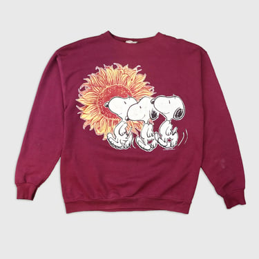 Vintage Snoopy And Sunflower Sweatshirt Sz L