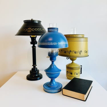 Mid Century Toleware Lamps