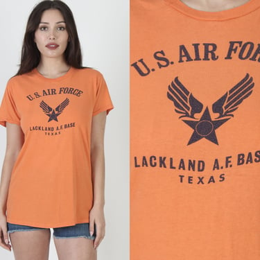 Vintage 1970s US Air Force Back Lackland Texas T Shirt 