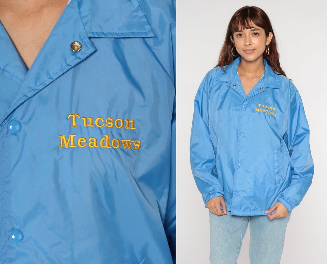 Tucson Meadows Jacket 00s Blue Windbreaker Arizona Coach