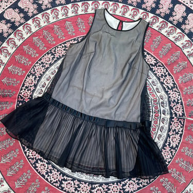 Vintage ‘60s Vanity Fair drop waist chiffon negligee | sheer black nightie with pleated  skirt, 34 / S 