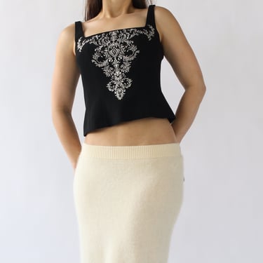 Vintage Embroidered Bustier Top