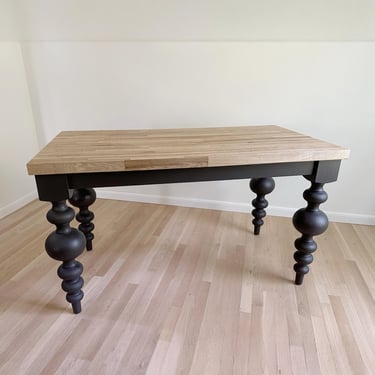 Modern farmhouse butcher block dining table or desk-no shipping on this piece 