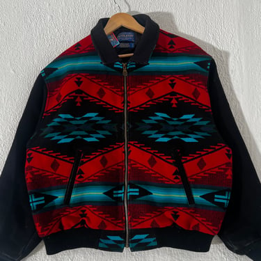 Vintage Pendleton Wool Native Print Zip Up Jacket Sz. XXL