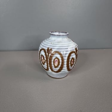 Blue and Brown Studio Pottery Vase 