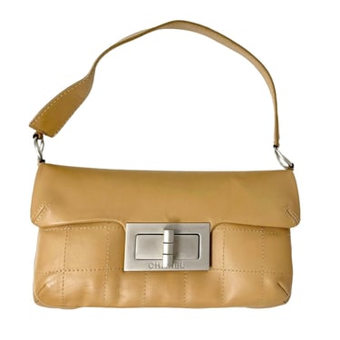 Chanel Tan Leather Quilted Shoulder Bag