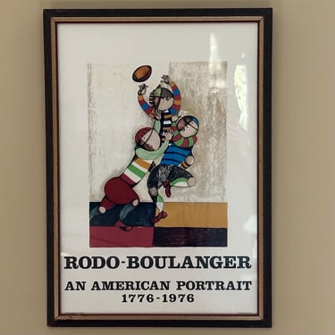 1976 GRACIELA RODO BOULANGER - An American Portrait - Football Poster Mourlot Vintage - Free Shipping 