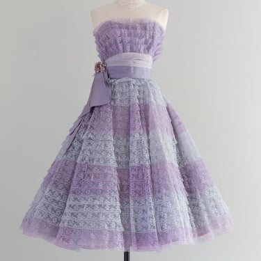 Fabulous 1950's Wisteria Prom Dress / XS