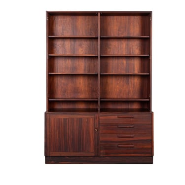 Danish Mid-Century Rosewood Sideboard Cabinet Hutch 