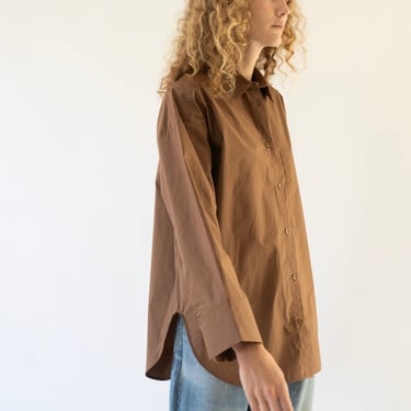 Derris Button Front Shirt in Bison