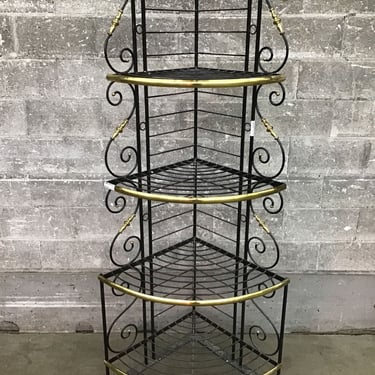 Gold and Black Plant Stand (Seattle)