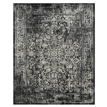 Abstract Rug in Black/Gray