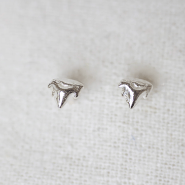 Kitten Milk Teeth Studs in Sterling Silver