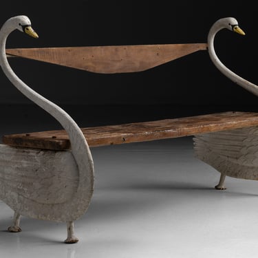 Victorian Swan Bench