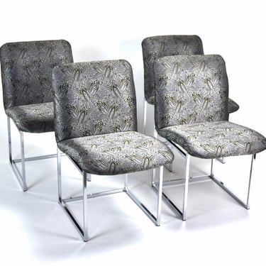 Set 4 Vintage Midcentury Modern Milo Baughman for Thayer Coggin 1187 Chairs 