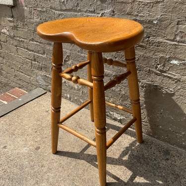 Oak Saddle Stool