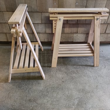 A Pair of IKEA Trestle Drafting Table Legs