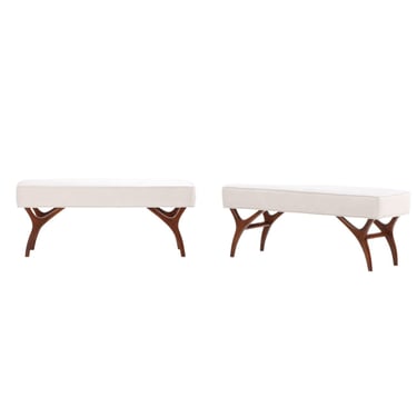 Pair of Italian Curved Benches in the Manner of Carlo di Carli