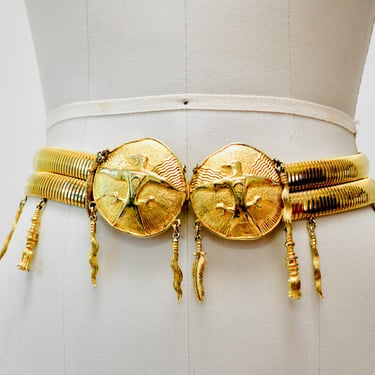 Vintage 80s Judith Leiber Gold Metal Belt with | The Vault 