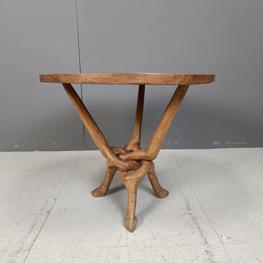 Vintage ethnic side table, 1960s - african side table - wooden side table - tripod side table 