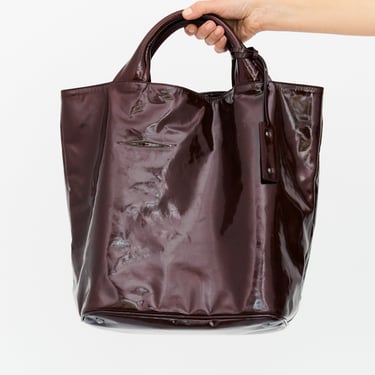 Jil Sander Burgundy Patent Leather Tote bag