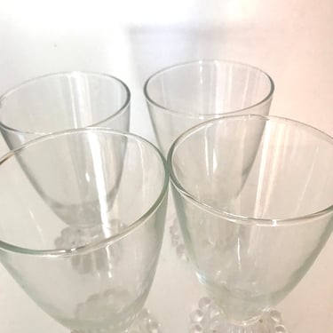 Vintage set of (4) Anchor Hocking Juice Glasses  Berwick Bubble Boopie Pattern 