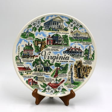 vintage Virginia souvenir plate 