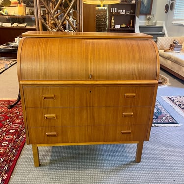 Scandinavian Modern Teak Secretary Desk by Egon Estergaard