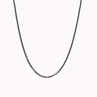 Blackened Sterling Silver Link Trace Chain