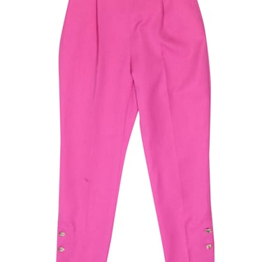 Aje - Hot Pink High-Waist Pleated Tapered Trouser Sz S