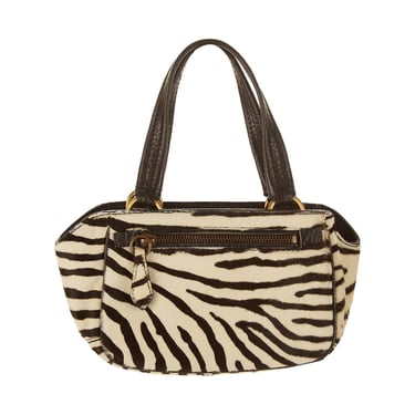 Prada Zebra Print Mini Top Handle Bag