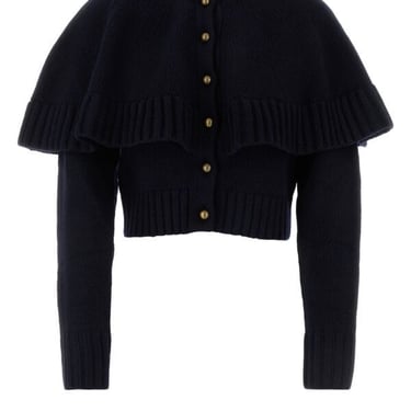 Chloe Women Navy Blue Wool Blend Cardigan