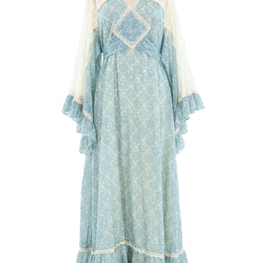 Gunne Sax Floral and Lace Dress