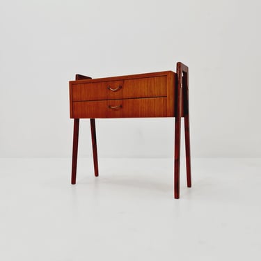 Midcentury Scandinavian teak vintage side table/ hallway/ night stand, 1960s 