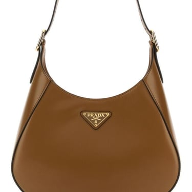 Prada Women Biscuit Leather Cleo Shoulder Bag