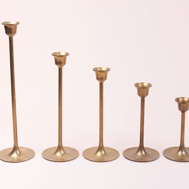 Brass Candlestick Set of 5 