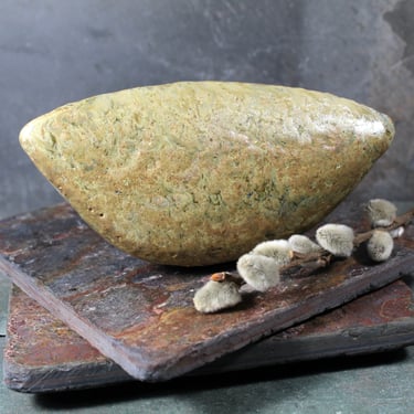 Seed Pod Sculpture | Art Sculpture | Hand Glazed Grey/Green Seed Pod 