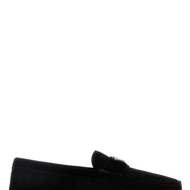 Prada Men Black Suede Loafers