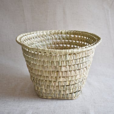 Handwoven Palm Waste Basket