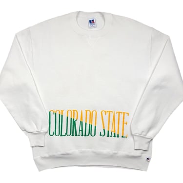 Vintage 90s Russell Athletic Colorado State University Rams Made in USA Crewneck Sweatshirt Pullover Size Large/XL 