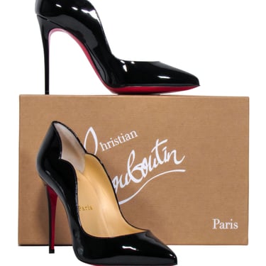 Christian Louboutin - Black Patent Leather “Hot Chick 100” Pumps Sz 6.5