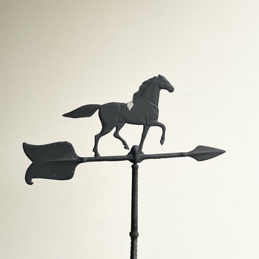 Vintage Horse Weathervane Black Horse Running Cast Aluminum Weather Vane Cupola Topper Garden Decor Farm Barn Modern Farmhouse Country 