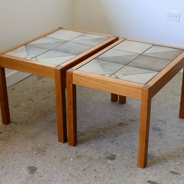 Mid Century Danish Modern Pair of End Tables 