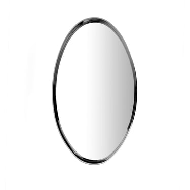 Original Polished Stainless Steel Oval Mirror by WYETH