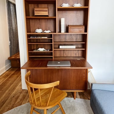 Rare Hundevad Secretaire Desk, Credenza combo Bookcase Danish Design Vintage Midcentury 