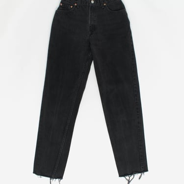 Vintage Levis 550 womens jeans 27 x 31 black dark wash 90s 